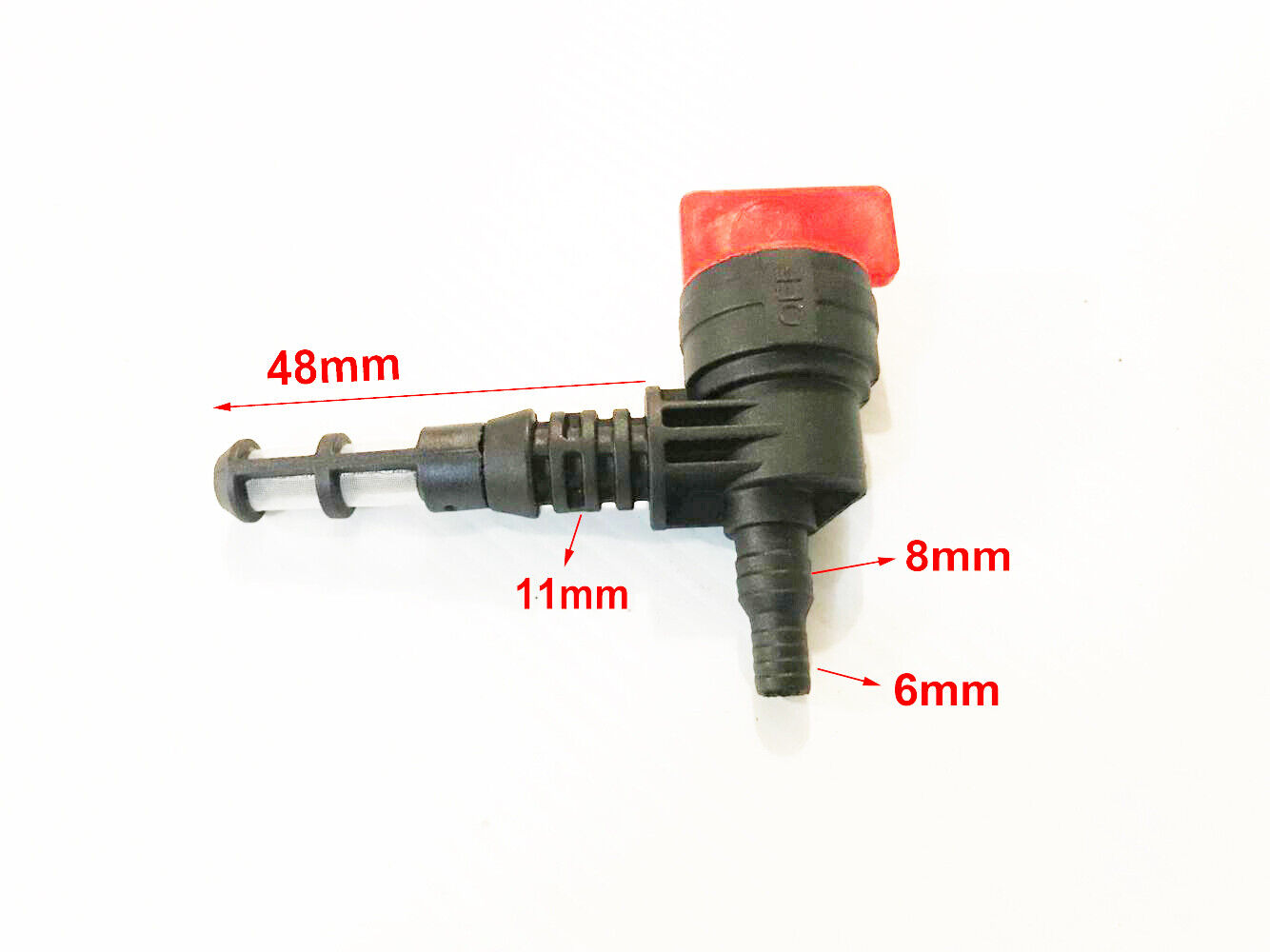 Gas Fuel Tap Shut Off Valve With Filter Grommet for Kohler 2546203S Rotary 13116