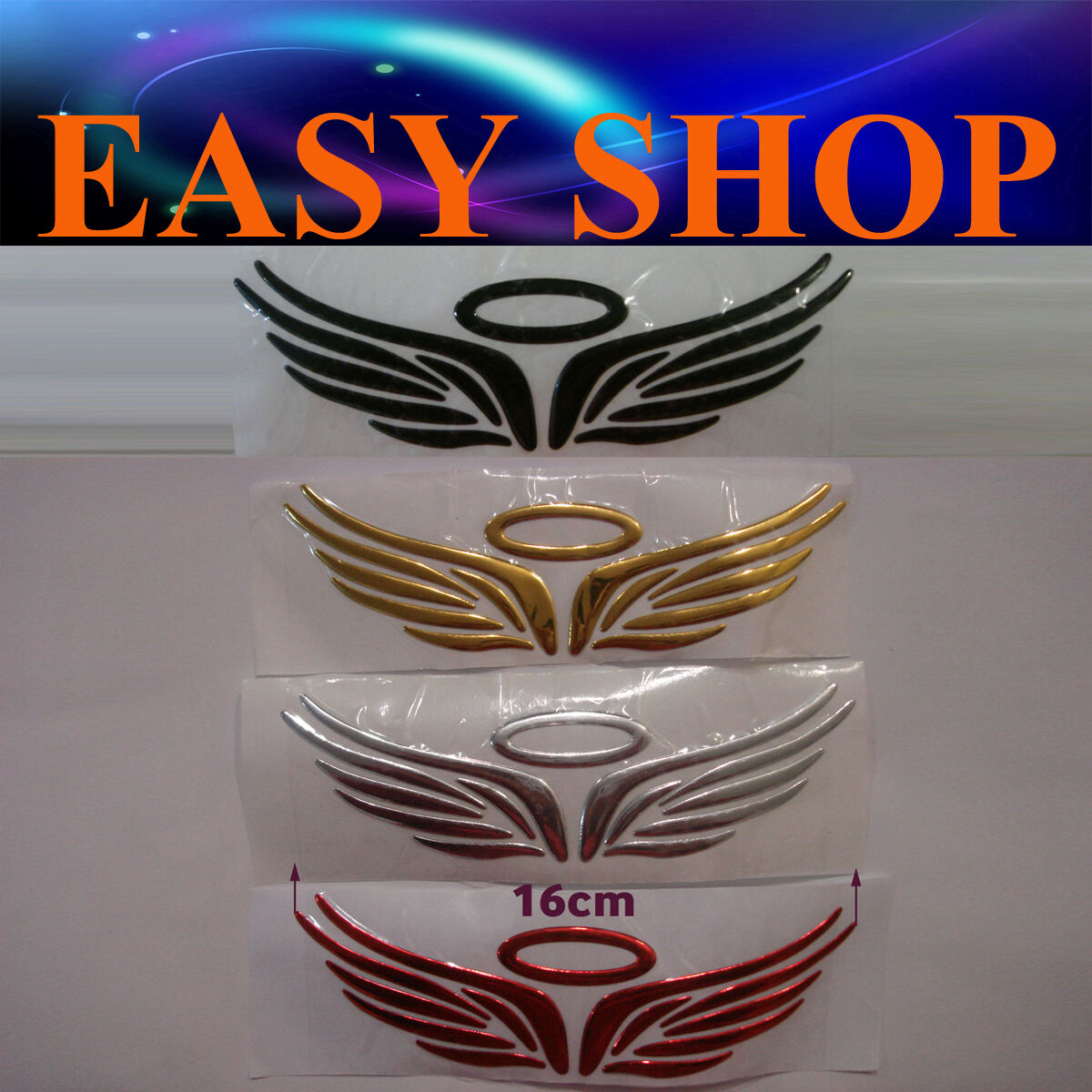 3D Angel Wing Sticker Decal Car Badge Emblem Logo Toyota Mazda BMW Motor Bike