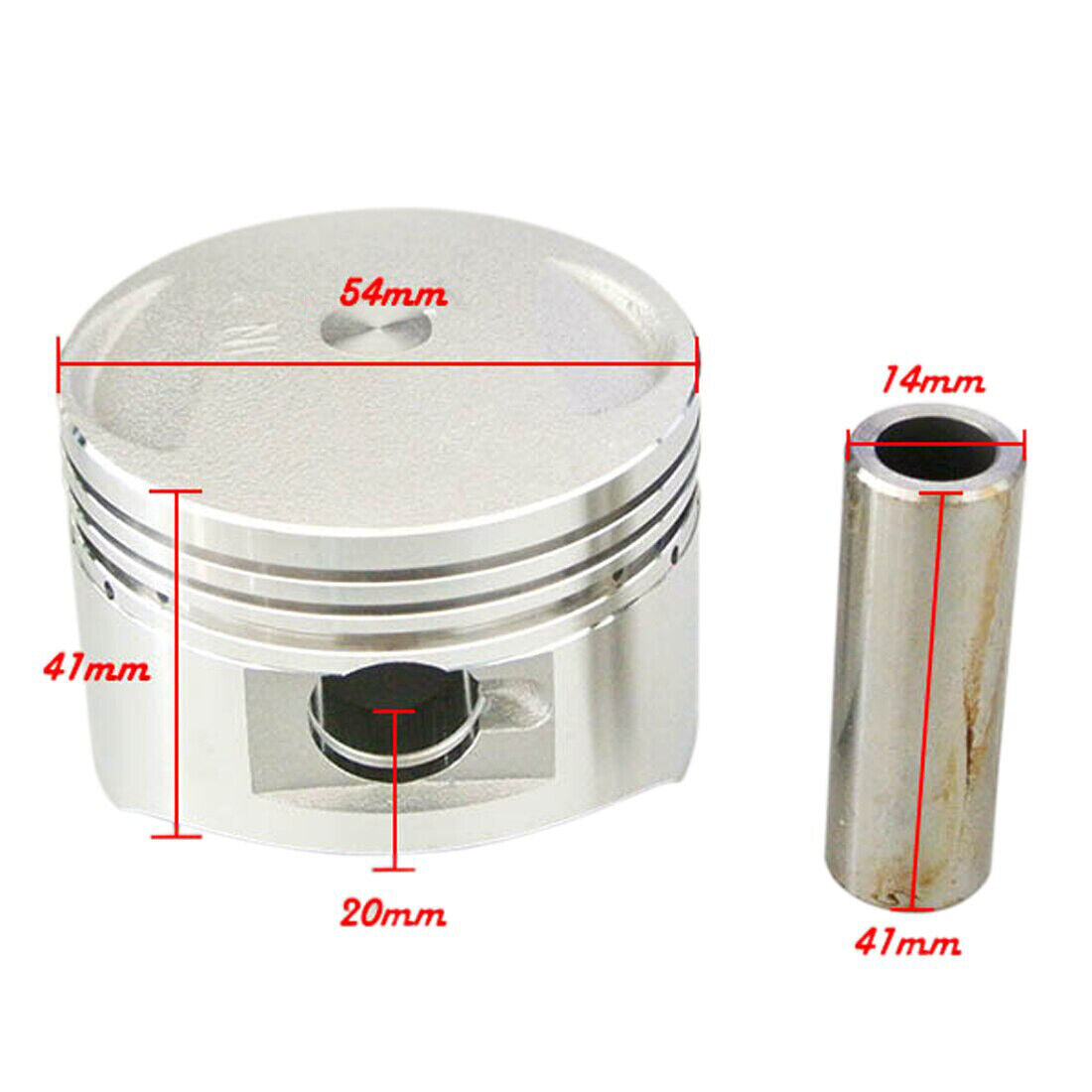 54mm 14mm Piston Rings Head Base Gasket Round Oil Hole 125cc Atomic DHZ Assassin