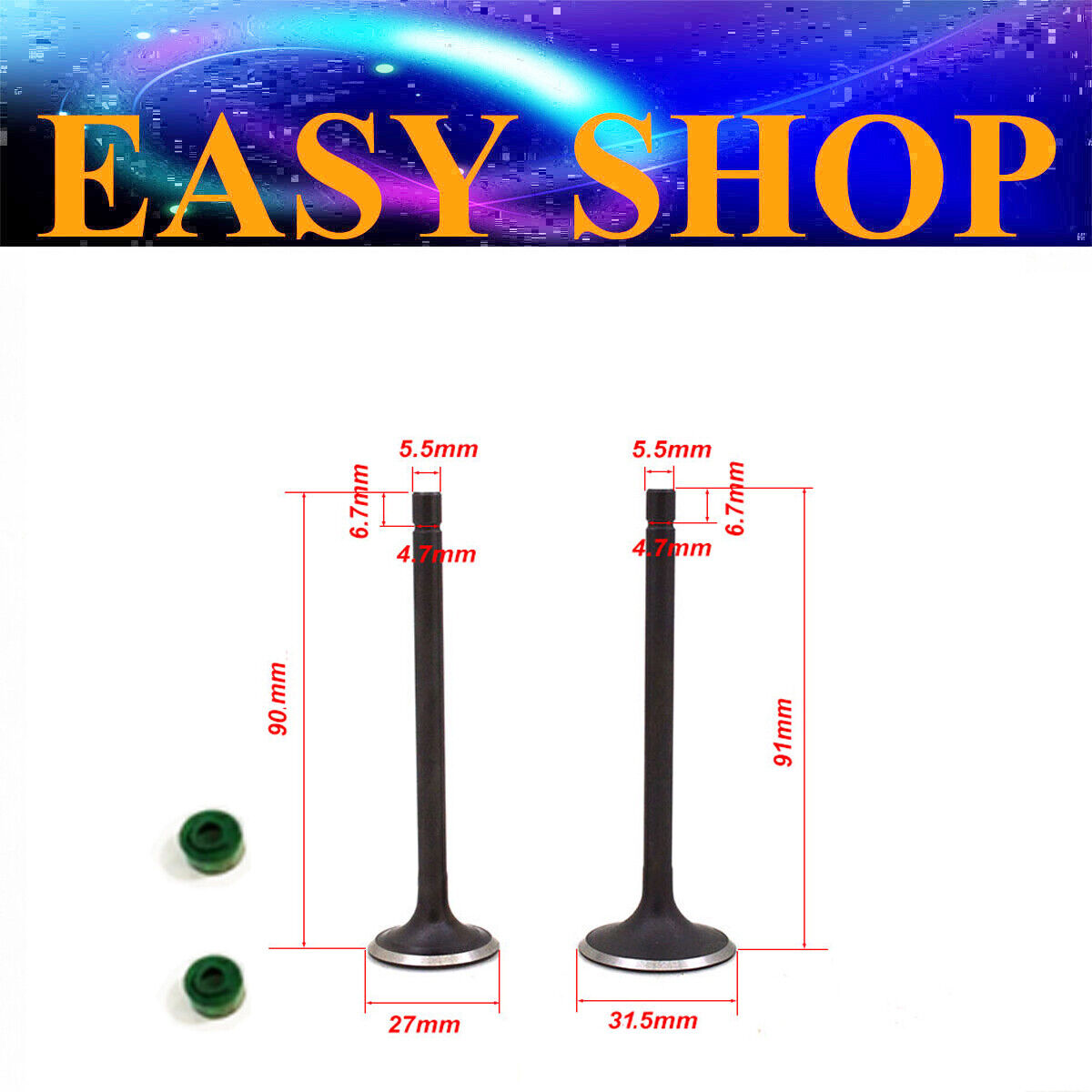 27mm 31.5mm Engine Head Intake Exhaust stem Valves Oil Seal For Honda CG200cc