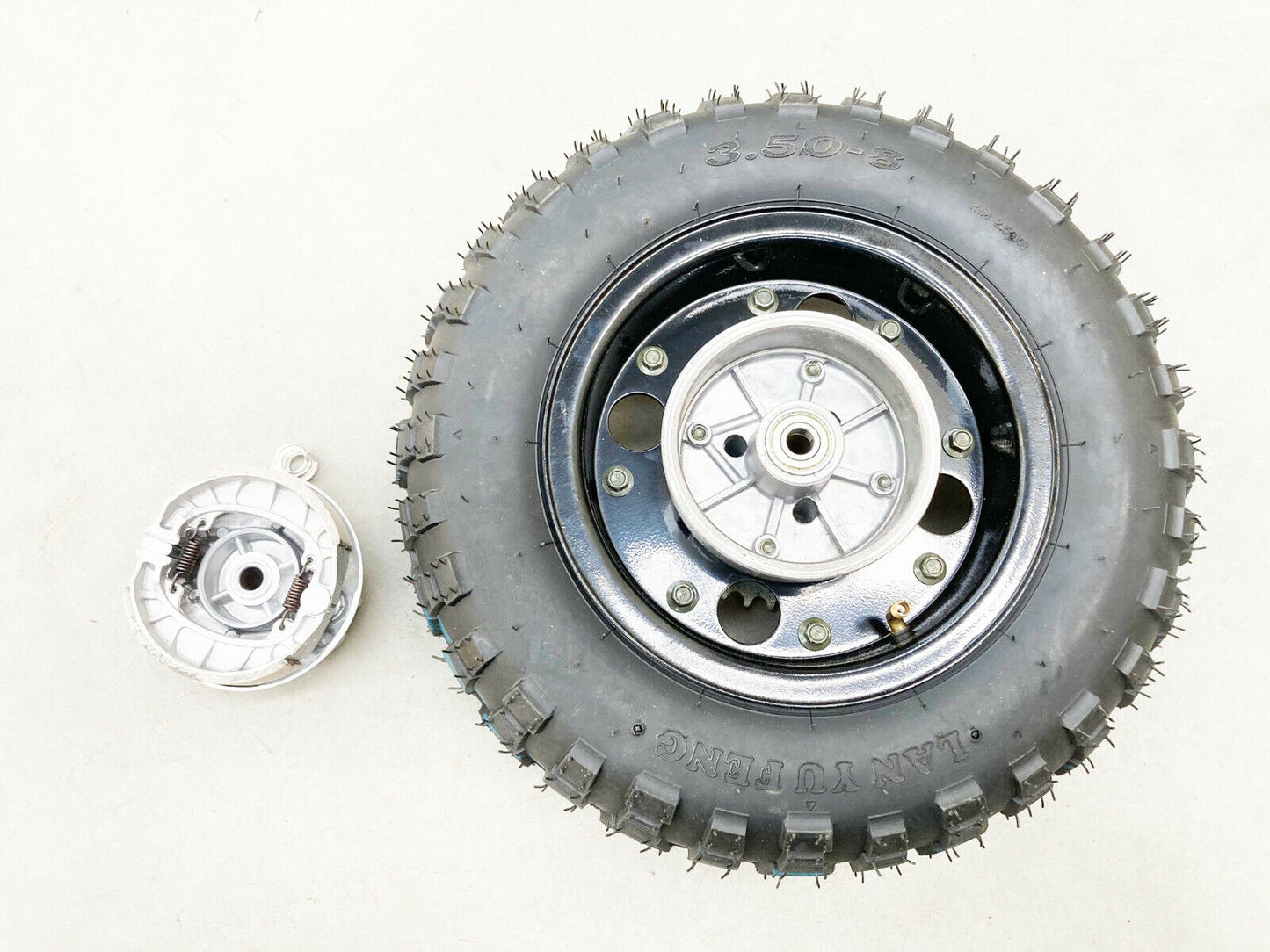 3.50-8" Inch Rear Off Road Tyre Brake Shoes Hub Sprocket Honda Monkey Z50R Z50J