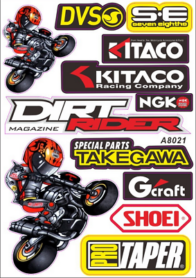 4 Pcs Sticker Decal Kit DVS Applied YSS Suspension Hot Wheel Termignoni Amsoil