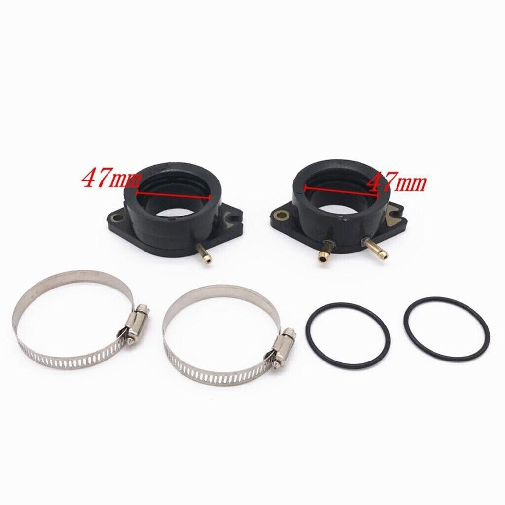 2Pcs Carburetor Carby Carb Intake Manifold Boot For Yamaha XV750 XV700 Virago