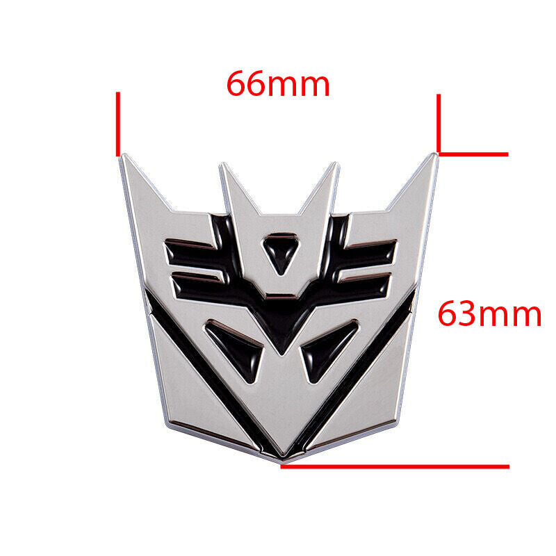 6cm 3D Transformer Autobot Decepticon Sticker Decal Car Caravan Emblem Bike