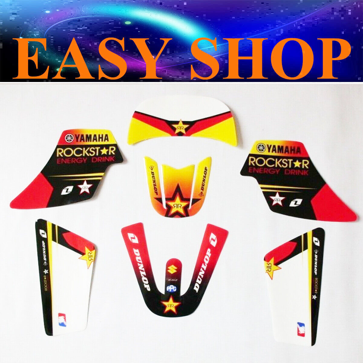 3M ROCKSTAR Stickers Decal Kit Fairing Cover YAMAHA PEEWEE 50cc PW50 PY50 BIKE