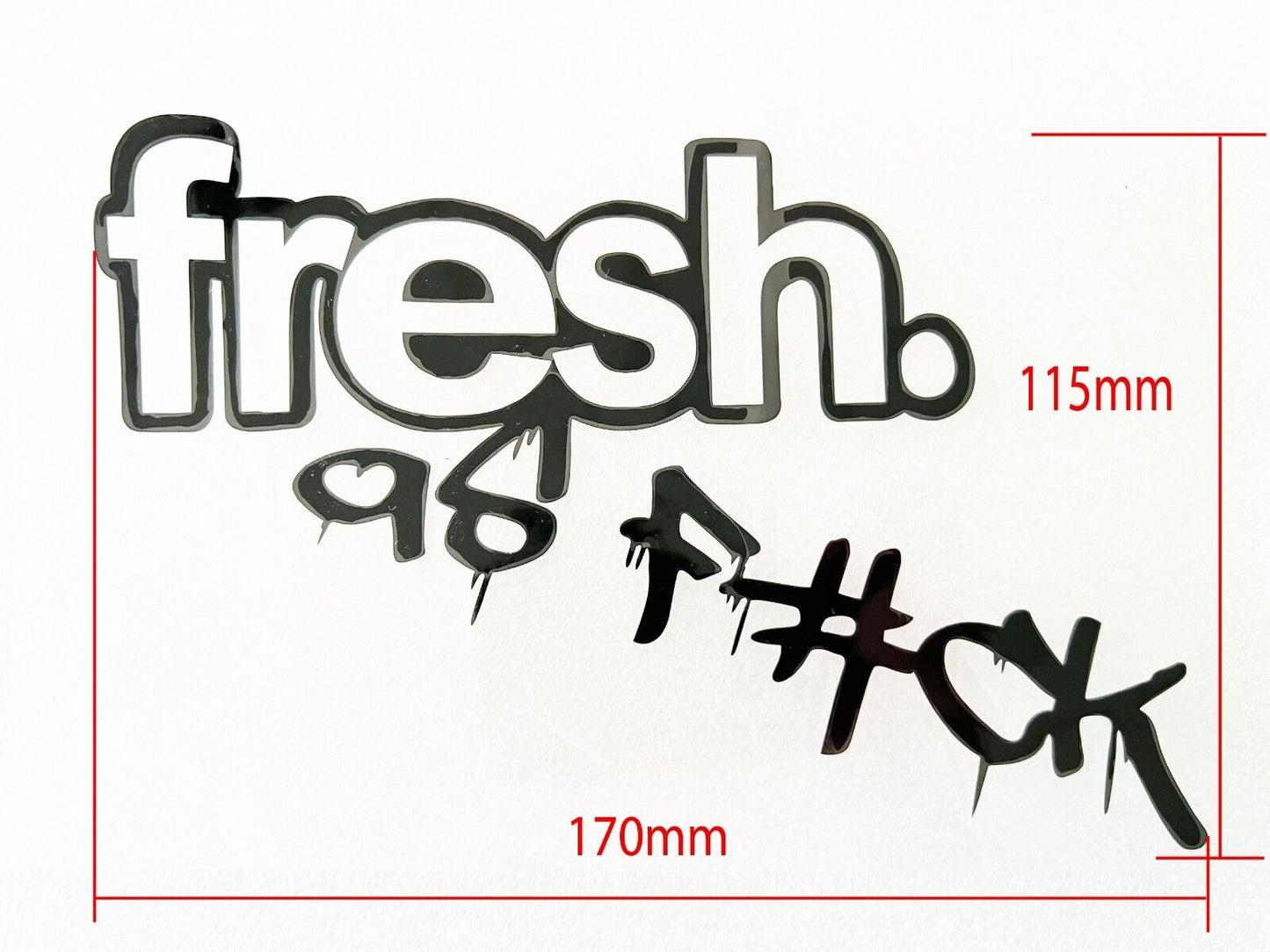 FUNNY JDM FRESH AS F#CK STICKER DECAL ILLEST HELLAFLUSH CAR WINDOW WINDSCREEN