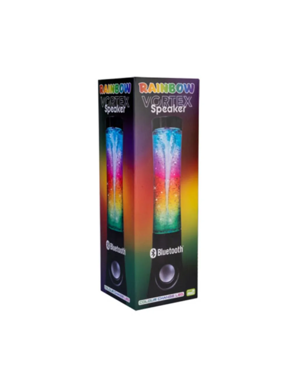 Bluetooth LED Colour Changing Rainbow Vortex Speaker Rechargeable Battery : NEW