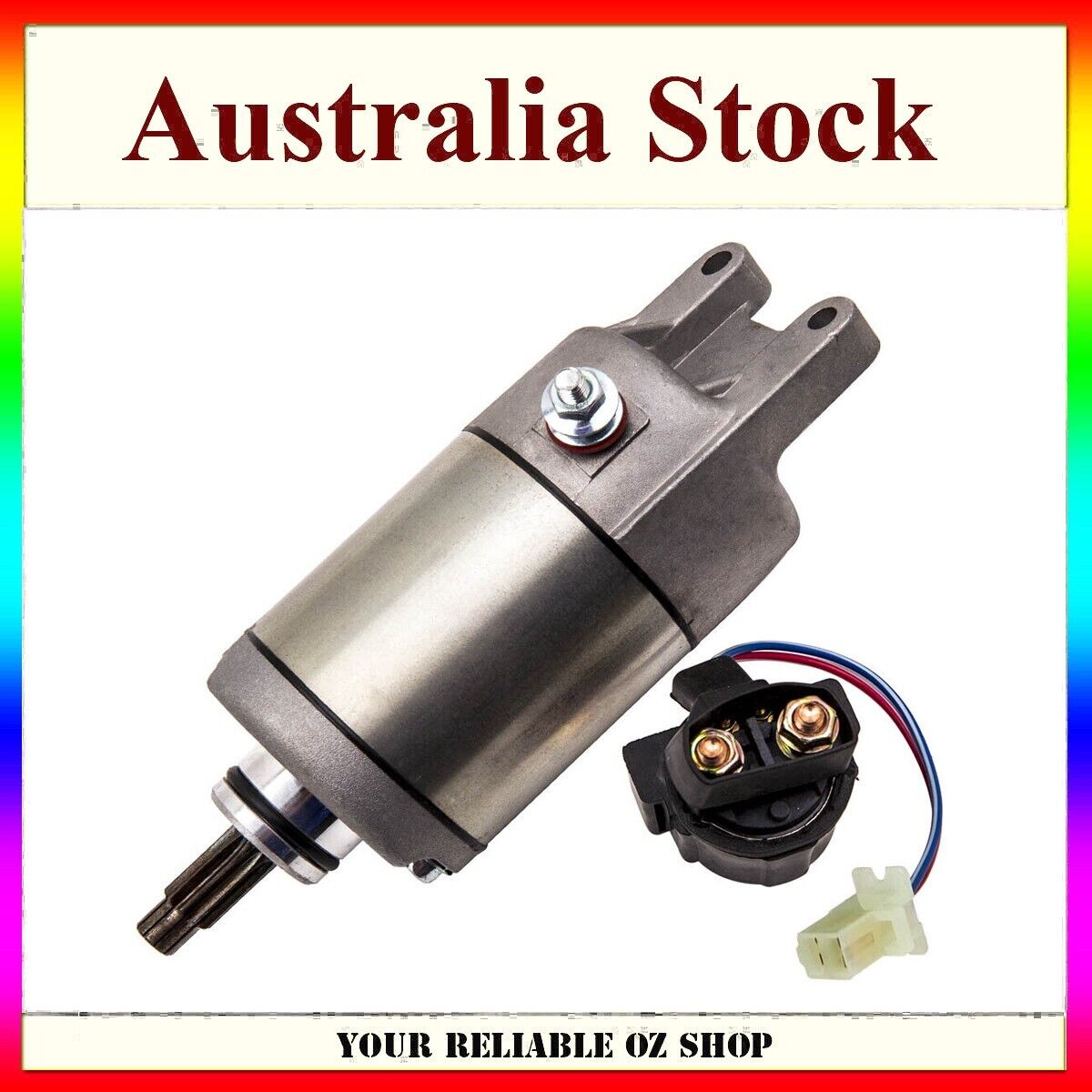 12V STARTER MOTOR & RELAY SOLENOID FOR HONDA TRX300 TRX300FW 4WD FourTrax RX250