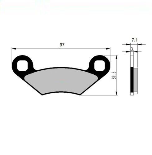 FRONT + REAR Brake Pads for POLARIS ATV 250 Trail Blazer Xplorer 4x4 Magnum 325