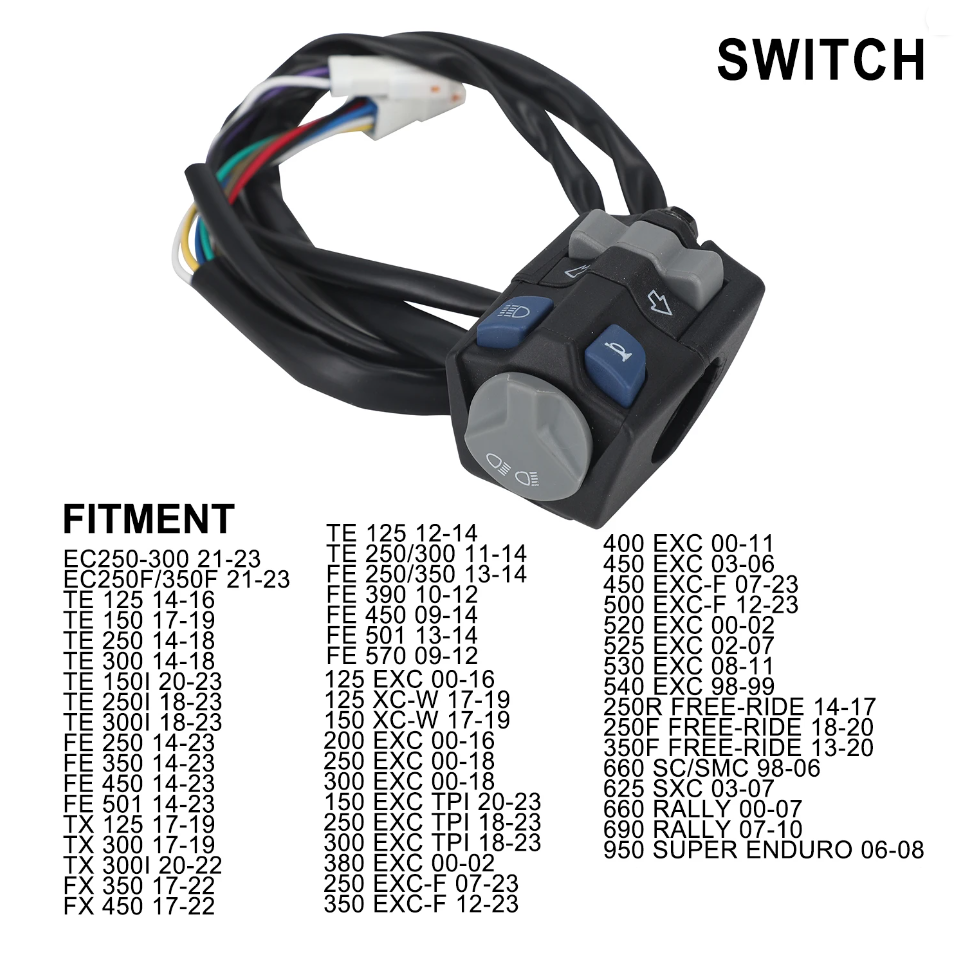 Left Right Start Headlight Horn Kill Switch For GAS GAS EC250-300 EC250F/350F