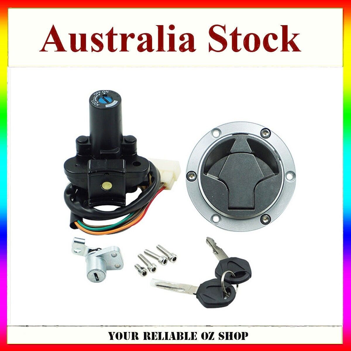 Key Ignition Switch Seat Gas Cap Cover FOR KAWASAKI Ninja 300 EX300B ABS 2013