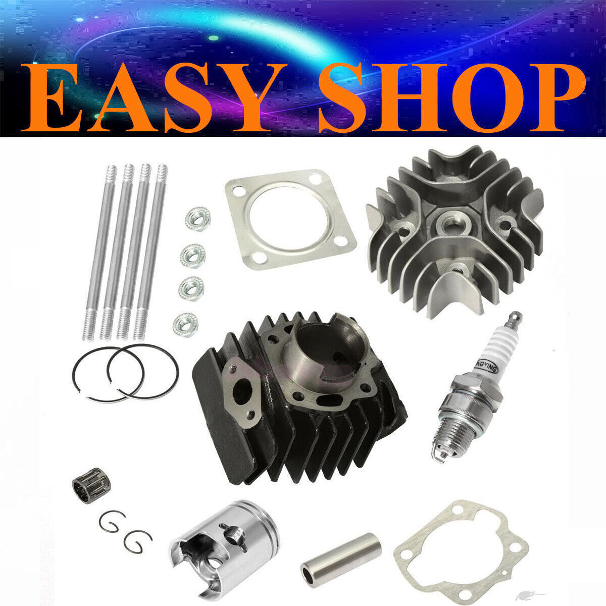 Cylinder Barrel Kit Suzuki LT50 Piston Gasket Head Bearing LT 50 Quad 87-06