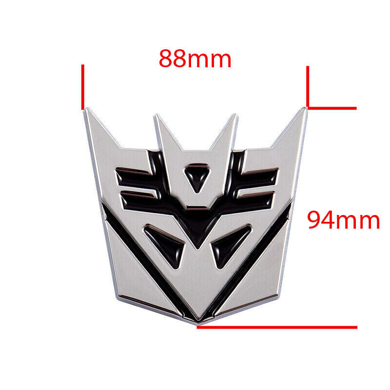9.4cm 3D Transformer Autobot Decepticon Sticker Decal Car Caravan Emblem Bike