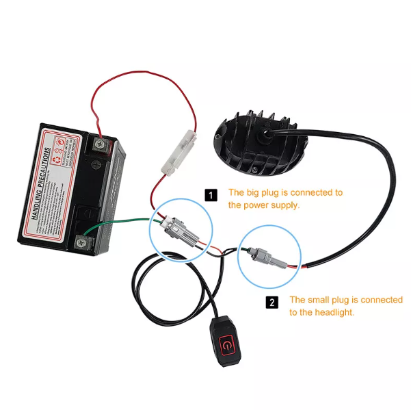 Headlight On-off Switch Button Motorcycle Bullet Connector For Sur-Ron Light Bee