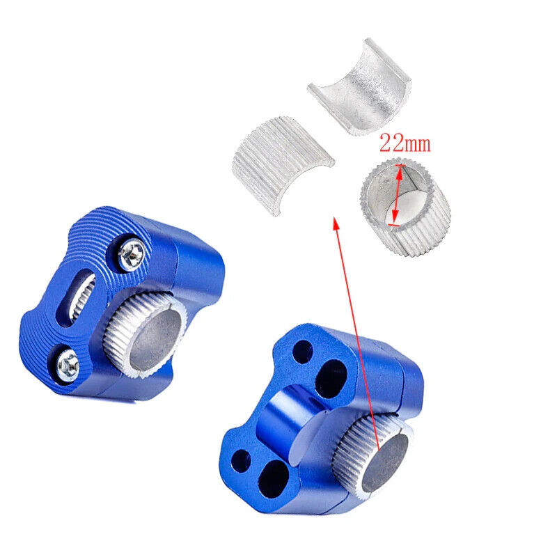 CNC Handlebar Bar Clamps Risers 7/8 22mm -28MM 1-1/8 Pit Pro Dirt ATV Quad Bike