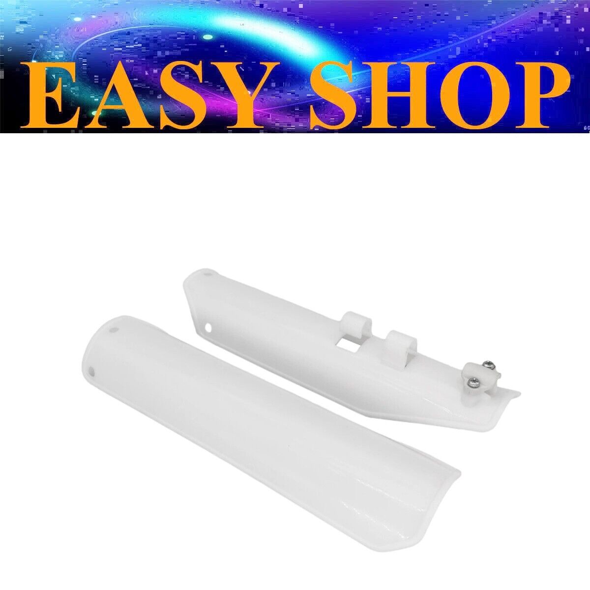 White FORK FENDER GUARD For Honda CRF70 Kawasaki KLX110 Kayo 140 BSE DIRT BIKE