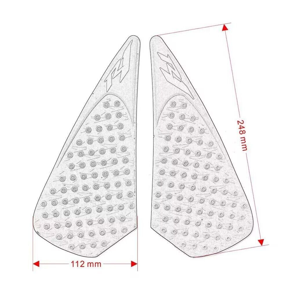 3M GAS FUEL PETROL TANK PADS KNEE GRIP TRACTION STICKER FOR YAMAHA R1 YZF1000