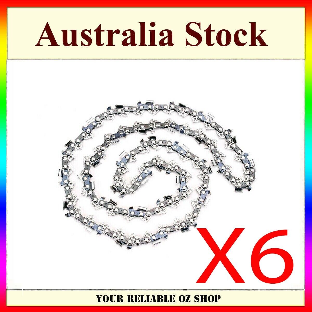 6 Pcs 15" Inch Bar 64DL Links 0.325 058 For STIHL Husqvarna CHAINSAW Chain Saws