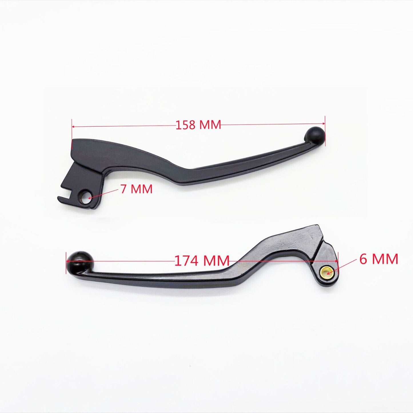 Pair Front Brake + clutch levers set Black For Suzuki DS80 1977-2000