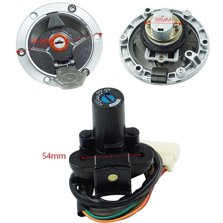 Key Ignition Switch Seat Gas Cap Cover FOR KAWASAKI Ninja 300 EX300B ABS 2013