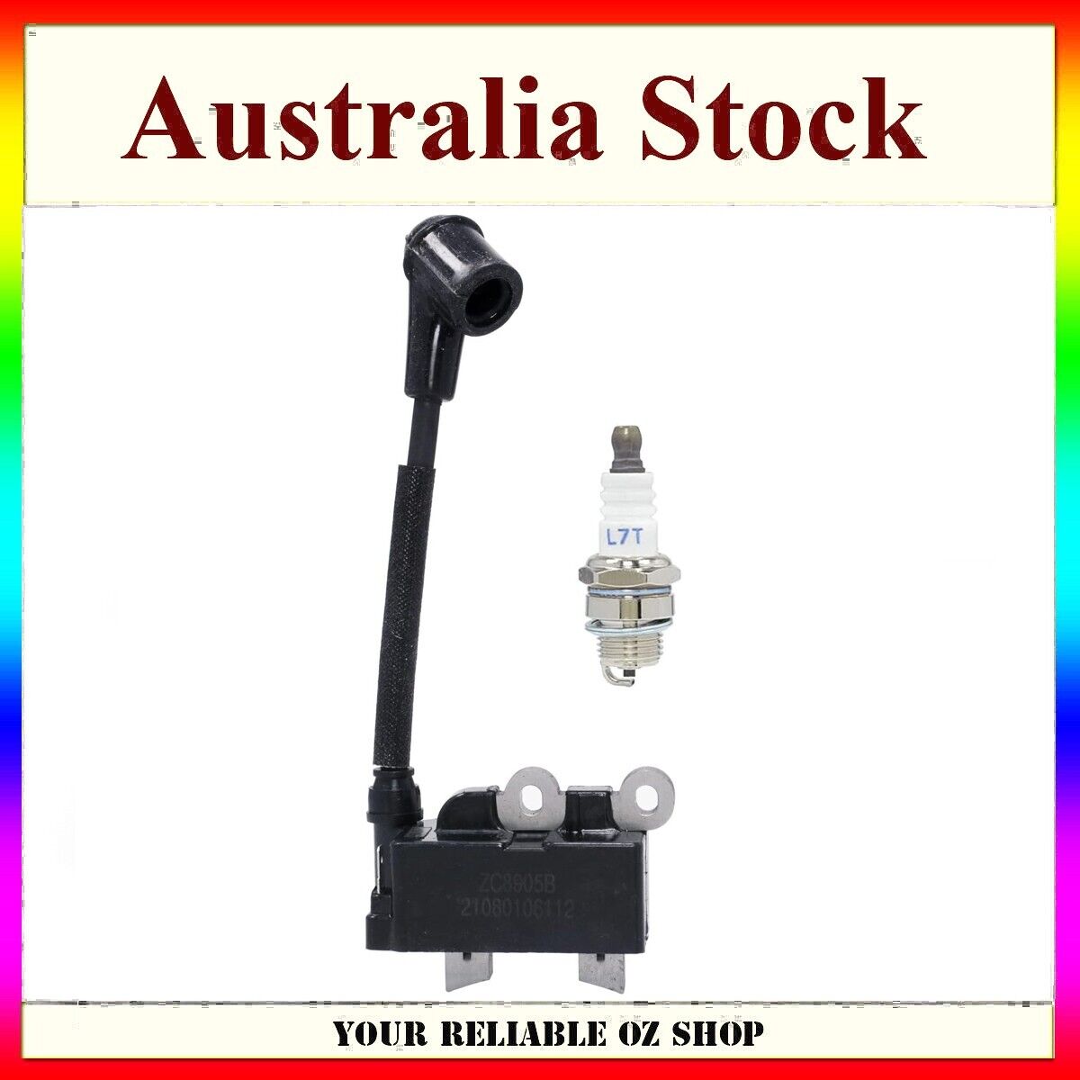 IGNITION COIL SPARK PLUG FOR Ryobi RY254BC 25.4cc String Brushcutter 291337001