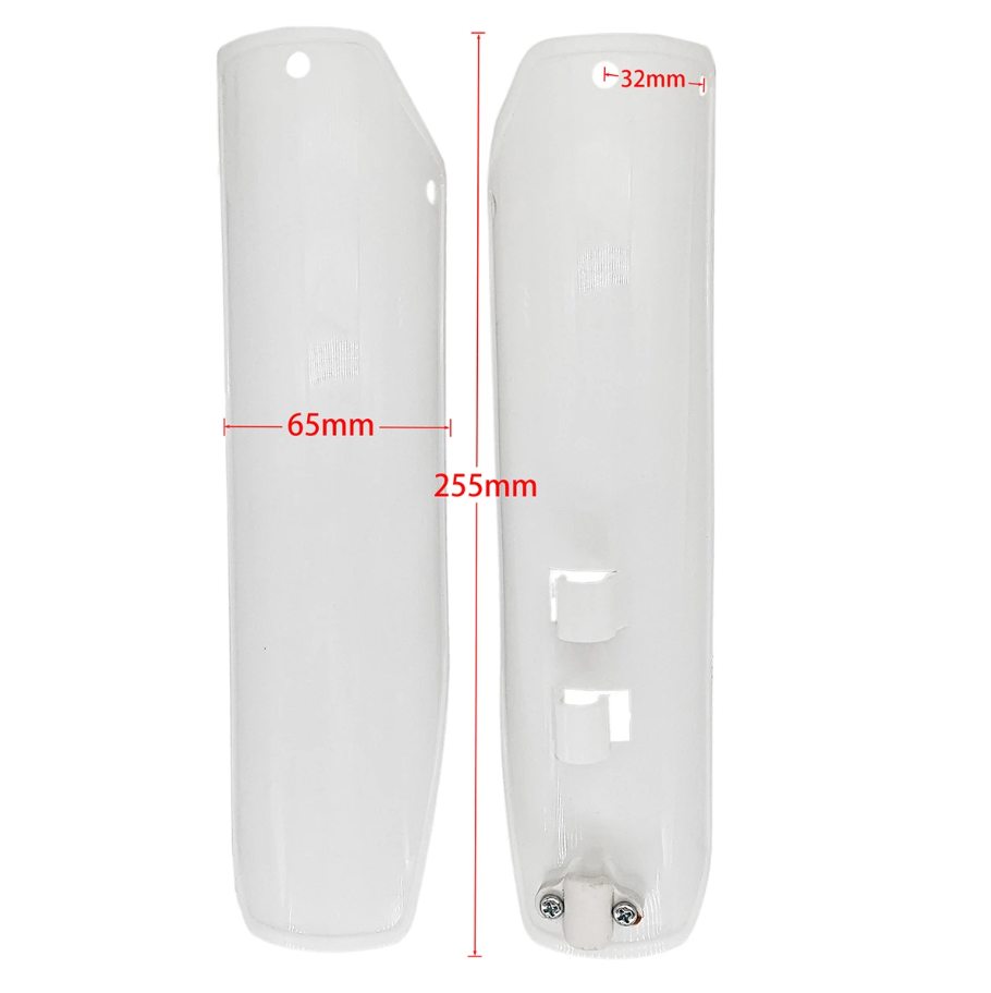 White FORK FENDER GUARD For Honda CRF70 Kawasaki KLX110 Kayo 140 BSE DIRT BIKE