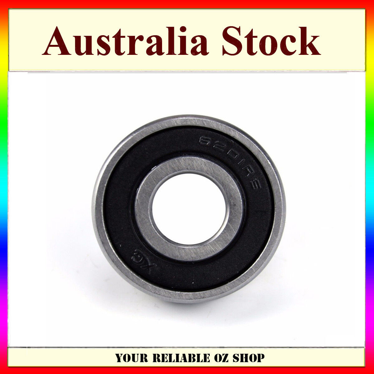 6201RS 12mm x 32mm x 10mm Rubber Shielded Deep Groove Ball Bearing