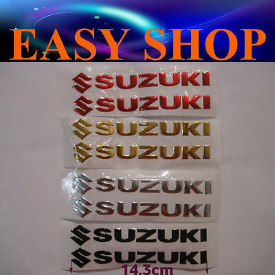 3D SUZUKI Sticker Decal Badge Emblem Logo Bike Quad Motorcycle Petrol Fuel Tank