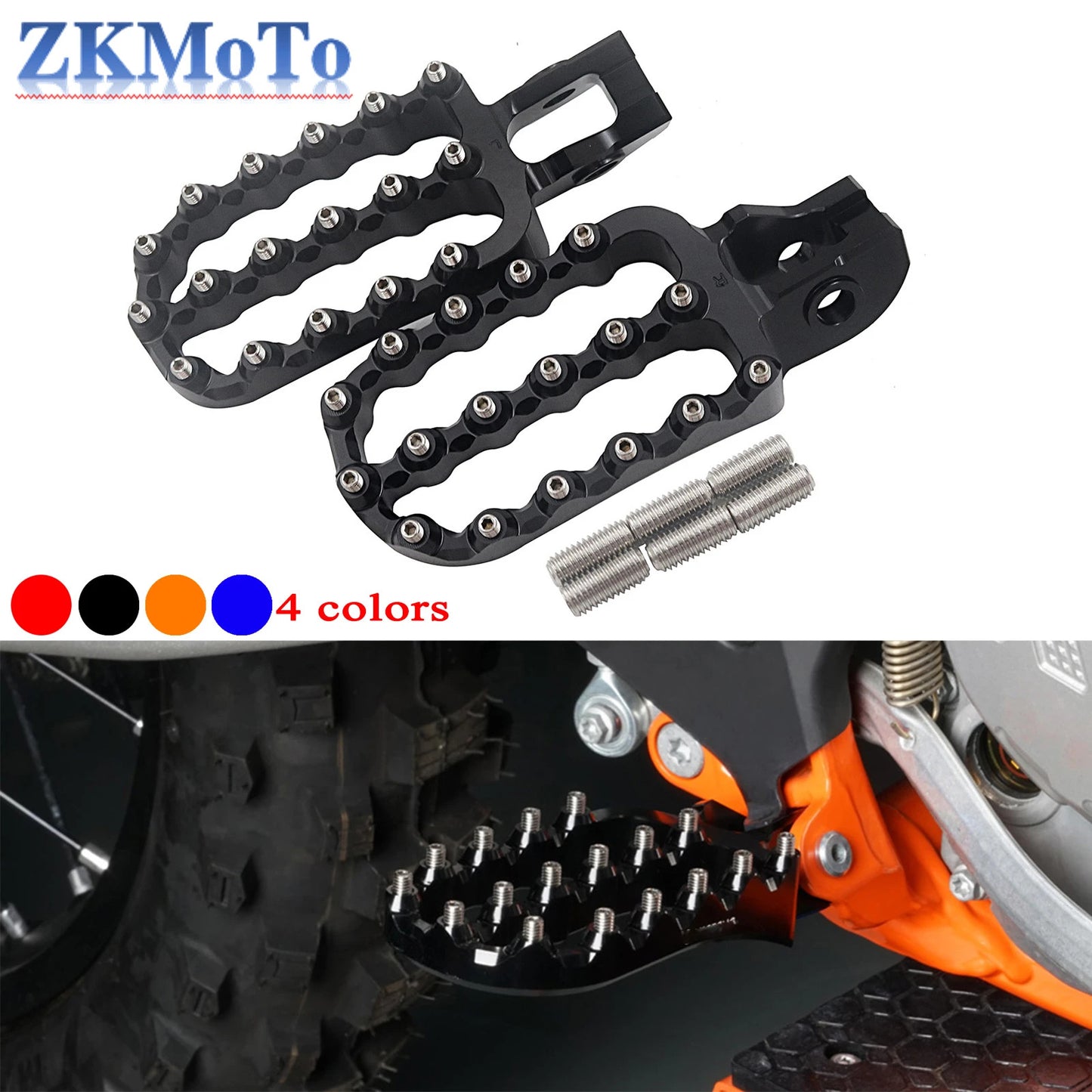 CNC Wide Footpeg Peg Footrest For KTM XC/XCF/SX/SXF/EXC/EXCF 125 200 250 300 350