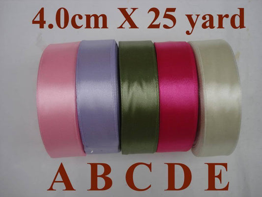25 Yard 40mm Satin Ribbon Bow Wedding Craft Sew Gift Box WrapTrim Scrapbook DIY