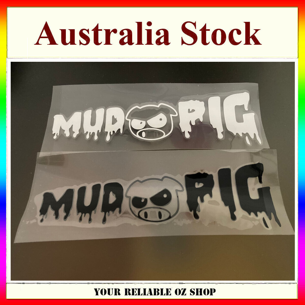 JDM FUNNY MUD PIG STICKER DECAL 4WD CAR WINDOW WINDSCREEN DRIFT TRUCK UTE 4X4