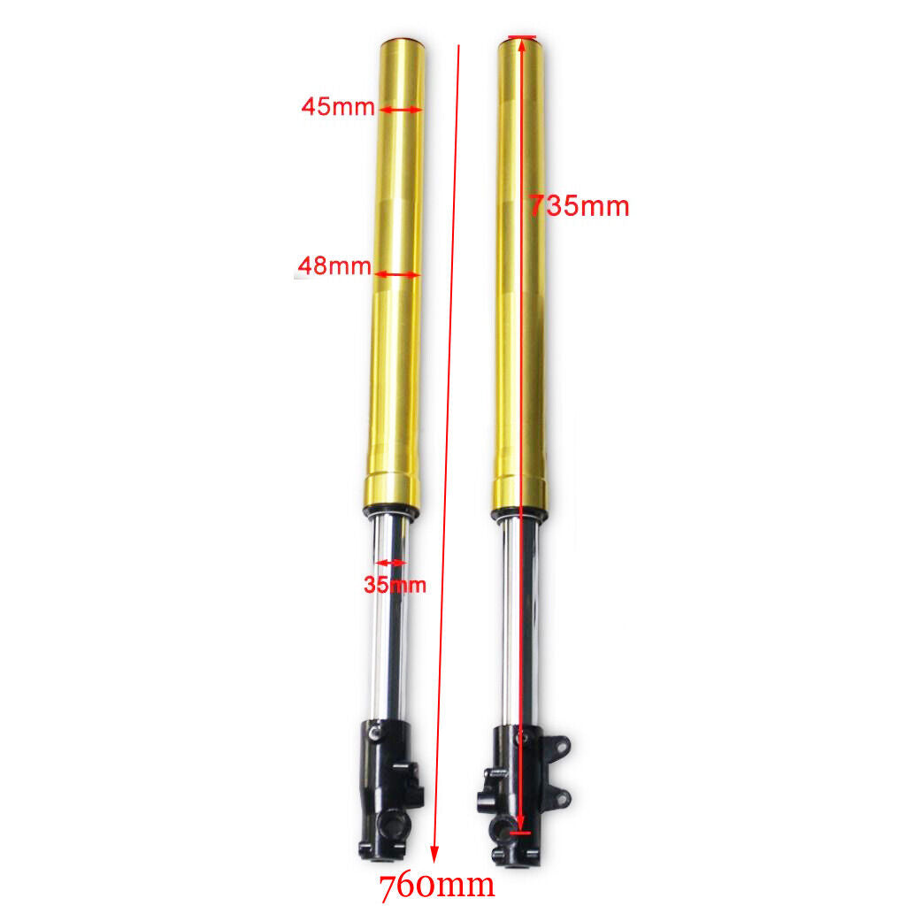 45mm 48mm Front Fork Shock Shocks Absorbers 110cc 125cc 150cc SSR SDG Lifan TDR