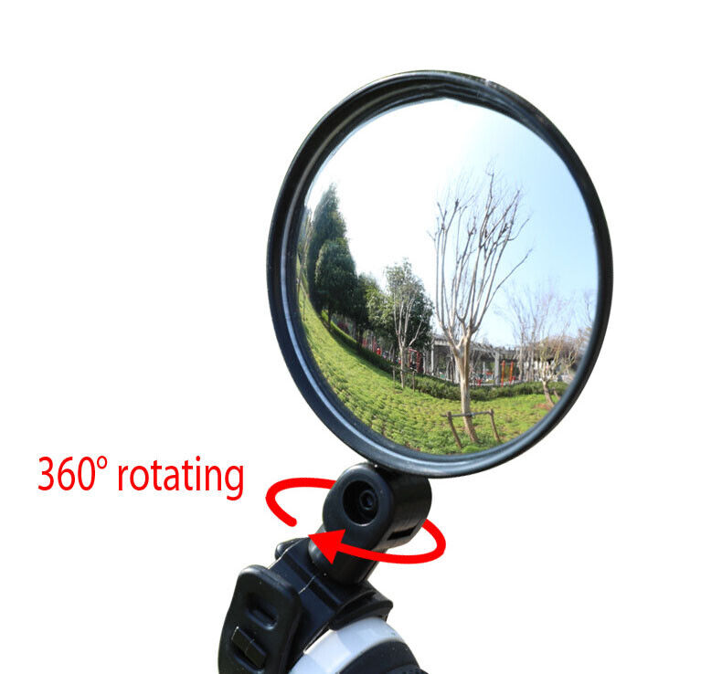 2x 8cm Bicycle Rear View Bike Handlebar Flexible Cycling Mirror Rearview Mirror