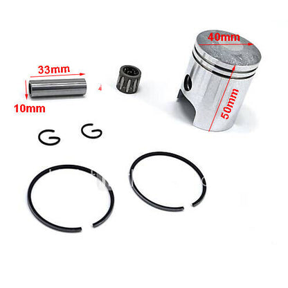 40MM 10mm PIN PISTON RINGS HEAD BASE GASKET KIT YAMAHA PW50 PY50 PEEWEE YZinger