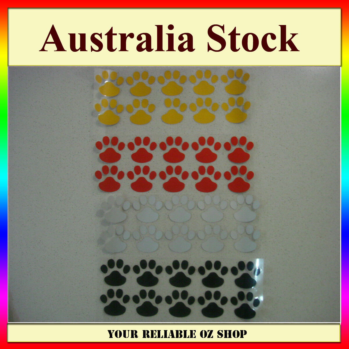 Bear Puppy Dog Paw Foot Print Sticker Decal Car Ute Windscreen Emblem Window