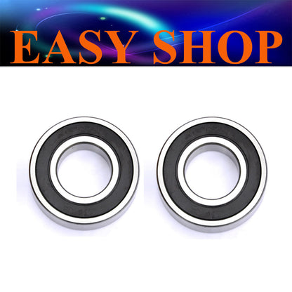 2x 6207RS 35mm x 72mm x 17mm Deep Groove Ball Bearing Double Sealed Roller Axle