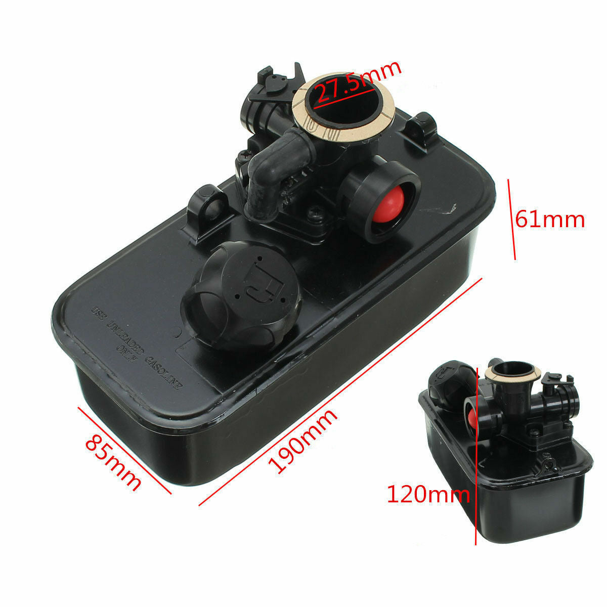 Carb Carby Carburetor & Fuel Petrol Tank Briggs And Stratton Mower Primer 498298