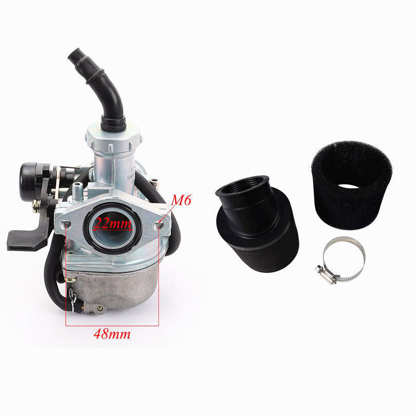 PZ22mm Carburetor Carby Air Filter Cleaner Honda XR50 CRF50 XR70 CRF70 Dirt Bike