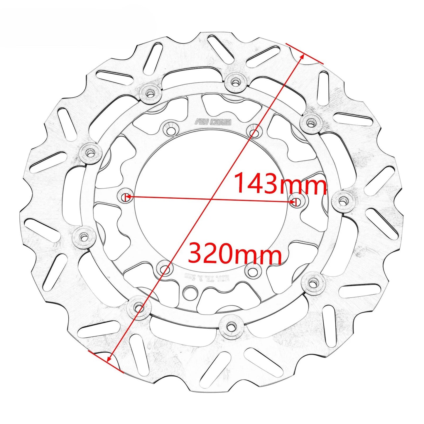 Oversize 320MM Front Brake Disc Rotor For Husqvarna FX TX FC TC FE TE MOTORCYCLE