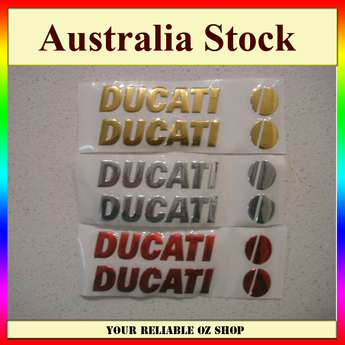Ducati 3D Sticker Decal Badge Emblem Logo Bike ATV Quad Motorcycle Fuel Tank Pit