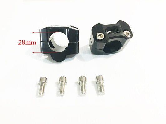 22mm 28mm CNC Black Handle Bar Clamp Riser 7/8" 11/8" Dirt ATV Quad Pit Pro Bike
