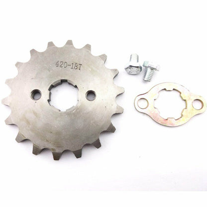 FRONT CHAIN SPROCKET 420 18 Tooth 20mm 50cc 70cc 90cc 110cc 125cc ATV QUAD BIKE