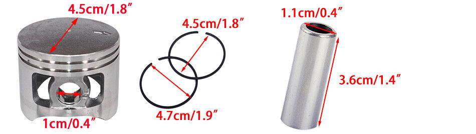 45MM PISTON RINGS SET KIT For Baumr-Ag SX62 62cc 58cc 5800 Chainsaw Chain Saw