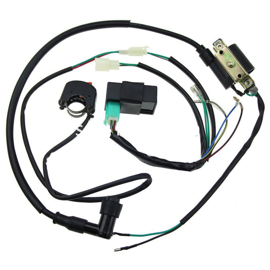 KICK START Wiring harness CDI COIL KILL SWITCH 90cc 125cc 140cc 150cc DIRT BIKE
