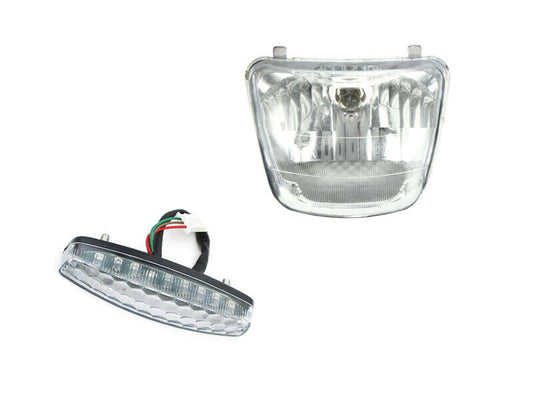 12V FRONT REAR BACK HEADLIGHT TAIL LIGHT 50cc 70 90cc 110cc 125cc ATV QUAD BIKE