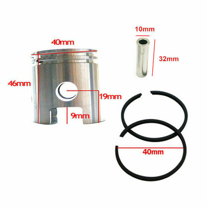 40mm 10mm Pin Piston Rings Bore 49cc 50cc Motorised Motorized Push Bicycle Bike