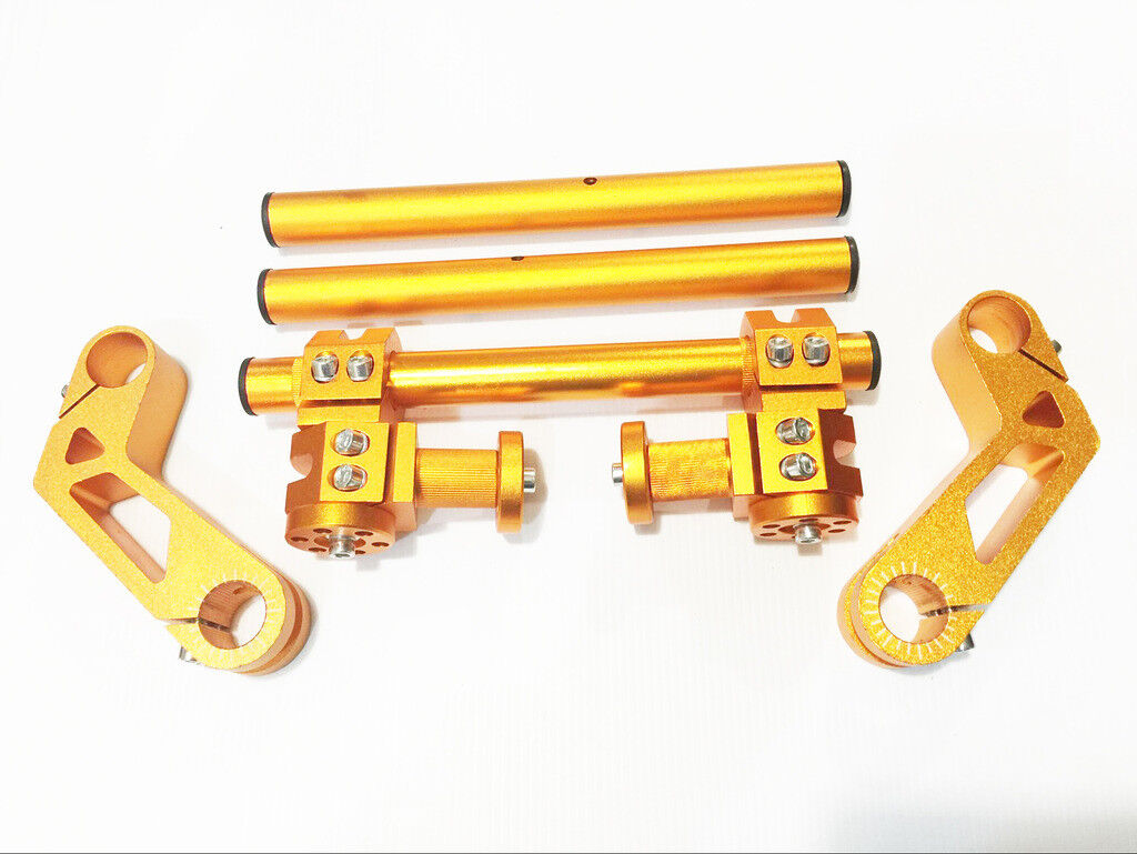 Gold CNC Adjustable Steering Handle Bar Handlebar High Rise Suzuki Honda YAMAHA