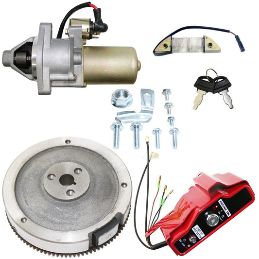 Starter Motor Flywheel Ignition Kit For Honda GX240 GX27 188F 8HP 9HP Engine