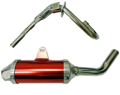 28mm Red Exhaust Pipe Muffler 50cc 110cc 125cc Roketa Pitster Xtreme Taotao Sunl