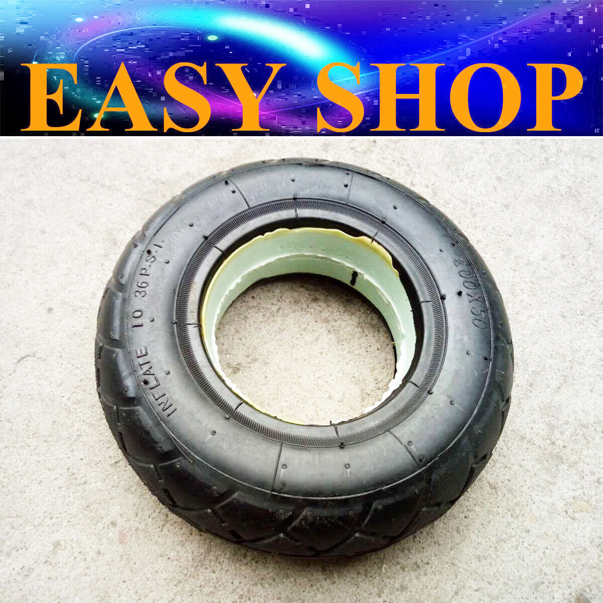 200 x 50 TUBELESS SOLID TIRE Tyre RAZOR E100 E150 E200 E225 EPUNK SCOOTER Bike